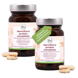 for you eHealth Darmflora Probio Complete Doppelpack 60 Kapseln Multispezies Probiotika mit 30 Bakterienstämmen und 30 Mrd. Bakterien magensaftresistent mit Biotin und Niacin – Bild 1 von 3