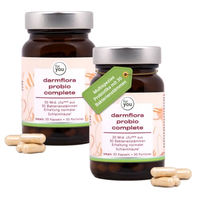 Produktbild von for you eHealth Darmflora Probio Complete Doppelpack 60 Kapseln Multispezies Probiotika mit 30 Bakterienstämmen und 30 Mrd. Bakterien magensaftresistent mit Biotin und Niacin