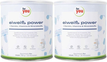 For you eHealth Eiweiß Power Pur Protein Pulver Neutral 750 g – Bild 1 von 2