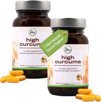 Produktbild von for you eHealth High Curcuma Doppelpack 240 Kapseln mit Curcuma Extrakt vegan und laktosefrei
