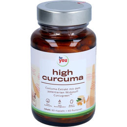 For You eHealth High Curcuma Kapseln mit standardisiertem Extrakt ohne Zusatzstoffe 60 Stück – Bild 1 von 5