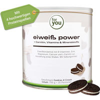 Produktbild von For You Eiweiß Power Cookies & Cream Pulver vegetarisch 750 g