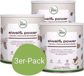for you Eiweiß Power Milchkaffee Bio Pulver Dreierpack – Bild 1 von 2
