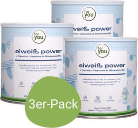 for you Eiweiß Power Pur Proteinpulver 3x 1000 g – Bild 1 von 1