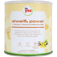 Produktbild von For You Eiweiß Power Vanille Pulver 750 g mit L-Carnitin