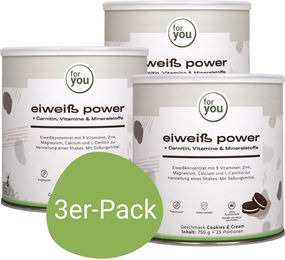 for you Eiweiß Protein-Cookies Cookies & Cream Dreierpack 3000 g – Bild 1 von 1