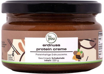 For You Erdnuss Protein Creme Schokolade zuckerfrei ohne Zusatzstoffe 220 g – Bild 1 von 5