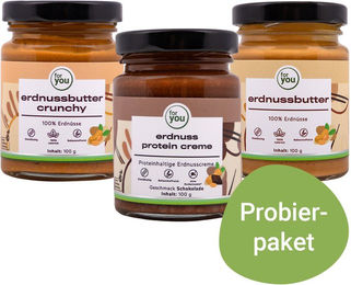 for you Erdnusscreme Probierpaket Protein-Cream zuckerfrei und ohne Zusatzstoffe – Bild 1 von 3