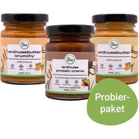 Produktbild von for you Erdnusscreme Probierpaket Protein-Cream zuckerfrei und ohne Zusatzstoffe