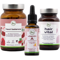 Produktbild von For You Glow Set Biotin-Komplex Kapseln vegan laktosefrei ohne Zusatzstoffe