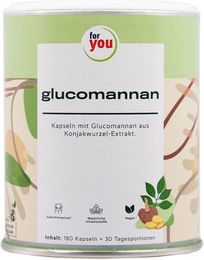 For You Glucomannan Kapseln vegan ohne Zusatzstoffe 180 Stück – Bild 1 von 5