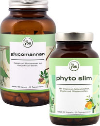 for you Glucomannan & Phyto Slim Ballaststoff-Komplex Kapseln vegan ohne Zusatzstoffe – Bild 1 von 3