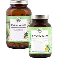 Produktbild von for you Glucomannan & Phyto Slim Ballaststoff-Komplex Kapseln vegan ohne Zusatzstoffe