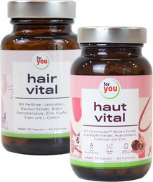 For You Haut & Haar Vital Kapseln mit Zink, Biotin und Selen vegan laktosefrei – Bild 1 von 3