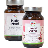 Produktbild von For You Haut & Haar Vital Kapseln mit Zink, Biotin und Selen vegan laktosefrei