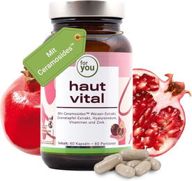 For You Haut Vital Beauty-Kollagen-Kombi Kapseln vegan glutenfrei ohne Zusatzstoffe 60 Stück – Bild 1 von 4