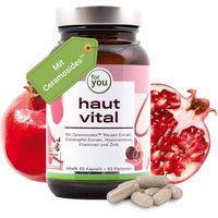 Produktbild von For You Haut Vital Beauty-Kollagen-Kombi Kapseln vegan glutenfrei ohne Zusatzstoffe 60 Stück