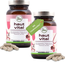 for you Haut Vital Doppelpack Beauty-Kollagen-Kombi Kapseln vegan und glutenfrei – Bild 1 von 4