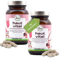 Produktbild von for you Haut Vital Doppelpack Beauty-Kollagen-Kombi Kapseln vegan und glutenfrei