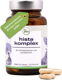 For You Hista Komplex Kapseln vegan glutenfrei ohne Zusatzstoffe 60 Stück – Bild 1 von 3