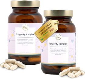 For You Longevity Kräuter-Komplex Doppelpack vegan ohne Zusatzstoffe 120 Kapseln – Bild 1 von 4