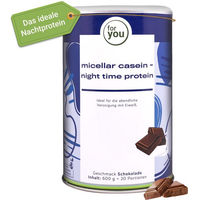 Produktbild von For You Micellar Casein Night Time Protein Schokolade Pulver glutenfrei