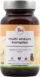For You Multi-Enzym-Komplex Kapseln vegan ohne Gelatine 60 Stück – Bild 1 von 4