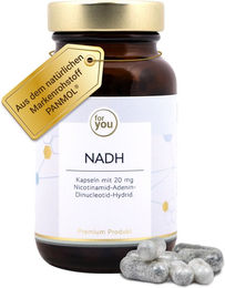 For You NADH Niacin Kapseln vegetarisch ohne Zusatzstoffe 60 Stück – Bild 1 von 4