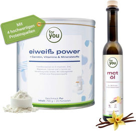 For You Power Eiweiß Pur mit MCT Öl Vanille Pulver – Bild 1 von 1