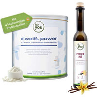 Produktbild von For You Power Eiweiß Pur mit MCT Öl Vanille Pulver