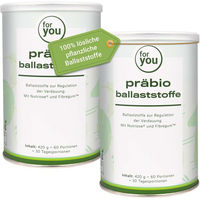 Produktbild von for you Präbio Ballaststoffe Doppelpack Ballaststoff-Komplex Pulver vegan ohne Zusatzstoffe