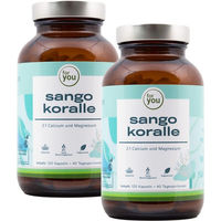 Produktbild von For You Sango Koralle Algenkalk Kapseln Doppelpack laktosefrei und glutenfrei