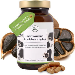 for you Schwarzer Knoblauch Plus Kapseln vegan ohne Zusatzstoffe – Bild 1 von 4
