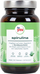 For You Spirulina Pulver vegan glutenfrei ohne Zusatzstoffe – Bild 1 von 3