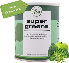 For You Super Greens Superfood-Mischung Pulver vegan zuckerfrei ohne Zusatzstoffe – Bild 1 von 2