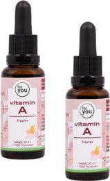 For You Vitamin A Tropfen ohne Zusatzstoffe Doppelpack – Bild 1 von 3