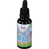 Produktbild von For You Vitamin B12 Tropfen vegan ohne Zusatzstoffe 30 ml