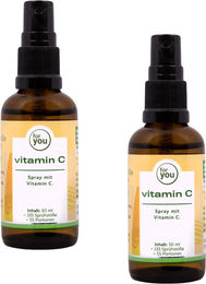 for you Vitamin C Spray Doppelpack 2x 50 ml mit Ascorbinsäure vegan laktosefrei und alkoholfrei – Bild 1 von 4