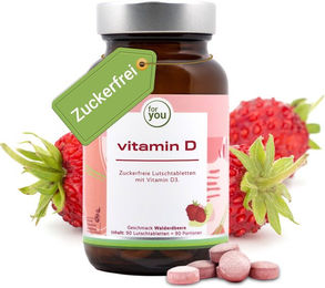 For You Vitamin D Lutschtabletten für Kinder vegan und zuckerfrei 400 IE – Bild 1 von 4