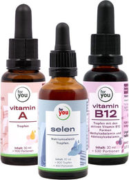 for you Vitamin-Kombination mit Selen, Vitamin A und Vitamin B12 Tropfen vegan ohne Zusatzstoffe – Bild 1 von 3