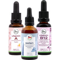 Produktbild von for you Vitamin-Kombination mit Selen, Vitamin A und Vitamin B12 Tropfen vegan ohne Zusatzstoffe
