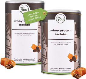 for you Whey Protein Isolat Doppelpack Pulver laktosefrei glutenfrei zuckerfrei – Bild 1 von 1