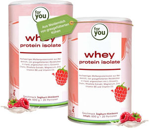for you Whey Protein Isolat Doppelpack Pulver laktosefrei glutenfrei zuckerfrei – Bild 1 von 1