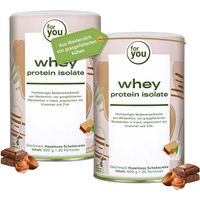 Produktbild von for you Whey Protein Isolat Pulver Doppelpack laktosefrei glutenfrei zuckerfrei