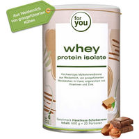 Produktbild von for you Whey Protein Isolat Pulver laktosefrei glutenfrei zuckerfrei