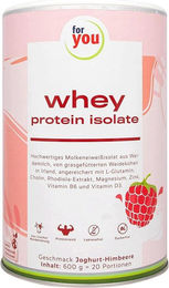 For You Whey Protein Isolate Joghurt-Himbeere Pulver laktosefrei und glutenfrei – Bild 1 von 1