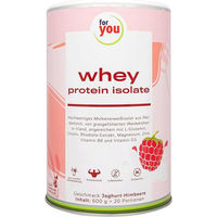 Produktbild von For You Whey Protein Isolate Joghurt-Himbeere Pulver laktosefrei und glutenfrei