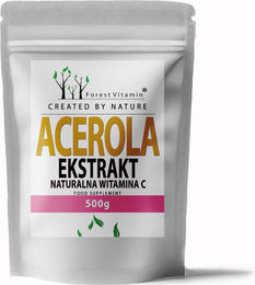 Forest Vitamin Acerola Pulver 500g - Natürliches Vitamin C aus Acerola und Hagebutte - Vegan, zuckerfrei und ohne Zusatzstoffe – Bild 1 von 2