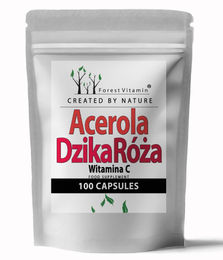 Forest Vitamin Acerola und Hagebutte Vitamin C Komplex Kapseln 100 Stück ohne Zusatzstoffe – Bild 1 von 5