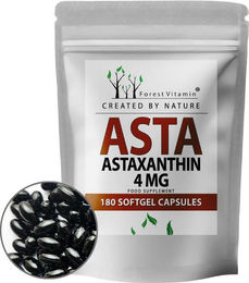 Forest Vitamin Astaxanthin 4 mg Kapseln mit natürlichem Algenextrakt 180 Stück – Bild 1 von 6